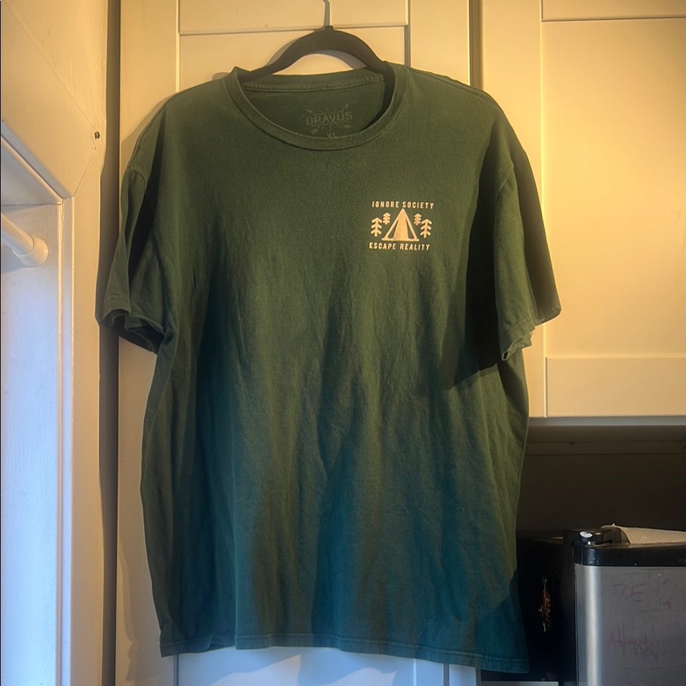 Green Short Sleeve Tee with Chest Logo